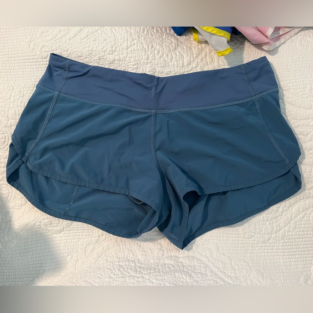 Lululemon Blue Speed Up Low-Rise Lined Short 2.5"